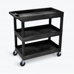 Luxor EC111-B Tub Cart with Three Shelves