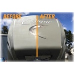 before after rv front cap restoration wax compound