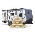 corrogated aluminum travel trailer exterior bronz