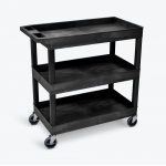 Luxor TC111-B Large Cart With Three Shelves