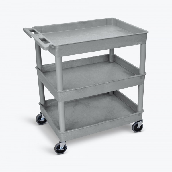 luxor_tc111-g_32x24-large-tub-cart-three-shelves-gray-angled_base_425720418