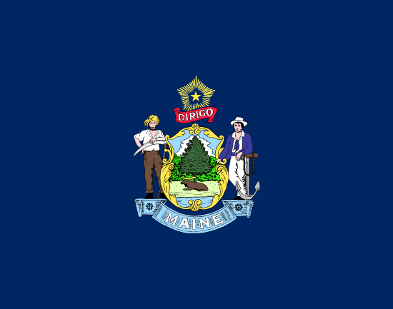 Maine's Local State Flag.