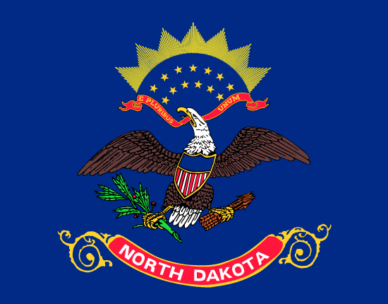 North Dakota's Local State Flag.