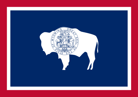 Wyoming's Local State Flag.